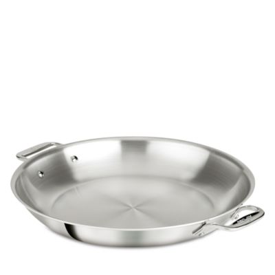 14" D3 Stainless 3 Ply Bonded Cookware Paella Pan