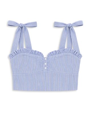 KatieJnyc Girls' Mason Smocked Crop Top - Big Kid