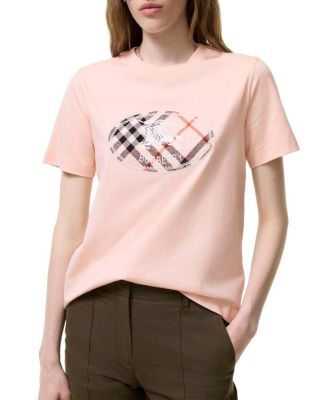  Check Knight Stamp Cotton T-shirt