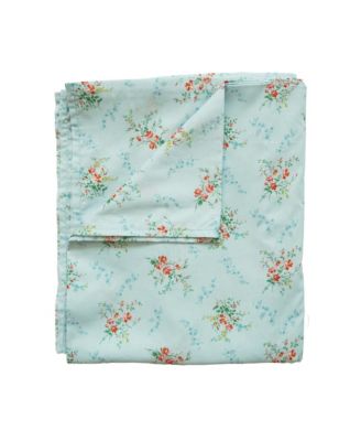  Liberty Fabric Regency Trail China Blue Flat Top Sheet, King