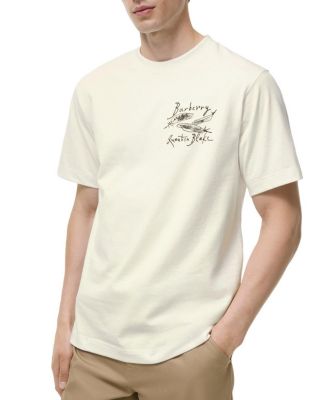  Feather Print Cotton T-shirt