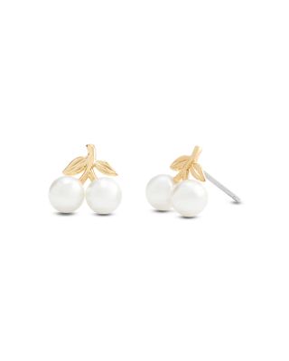 Pearl Cherry Stud Earrings