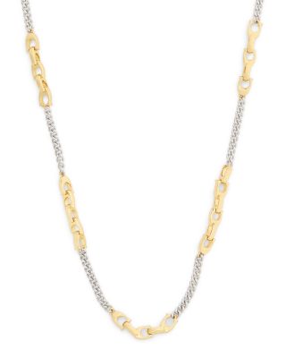 Signature C Mixed Chain Collar Necklace, 16-18"