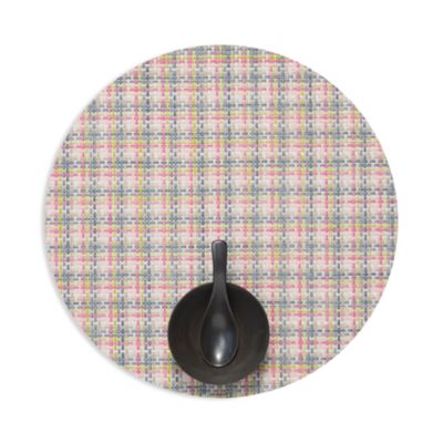 Chilewich Basketweave Round Placemat In Neutral