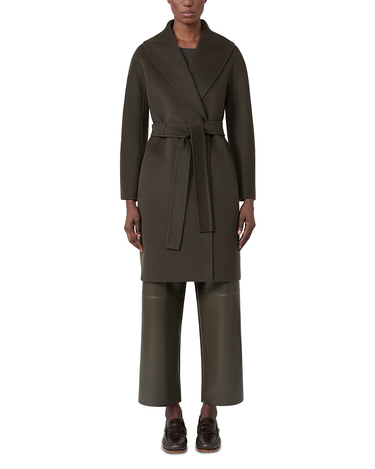 Max Mara Messi Kaki Wrap Coat