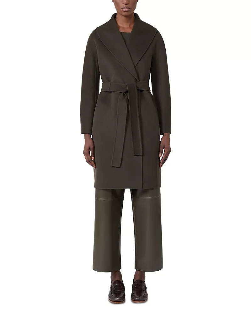 Max Mara Messi Kaki Wrap Coat