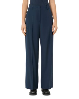 Wkdvisvo Navy Wool Palazzo Pants