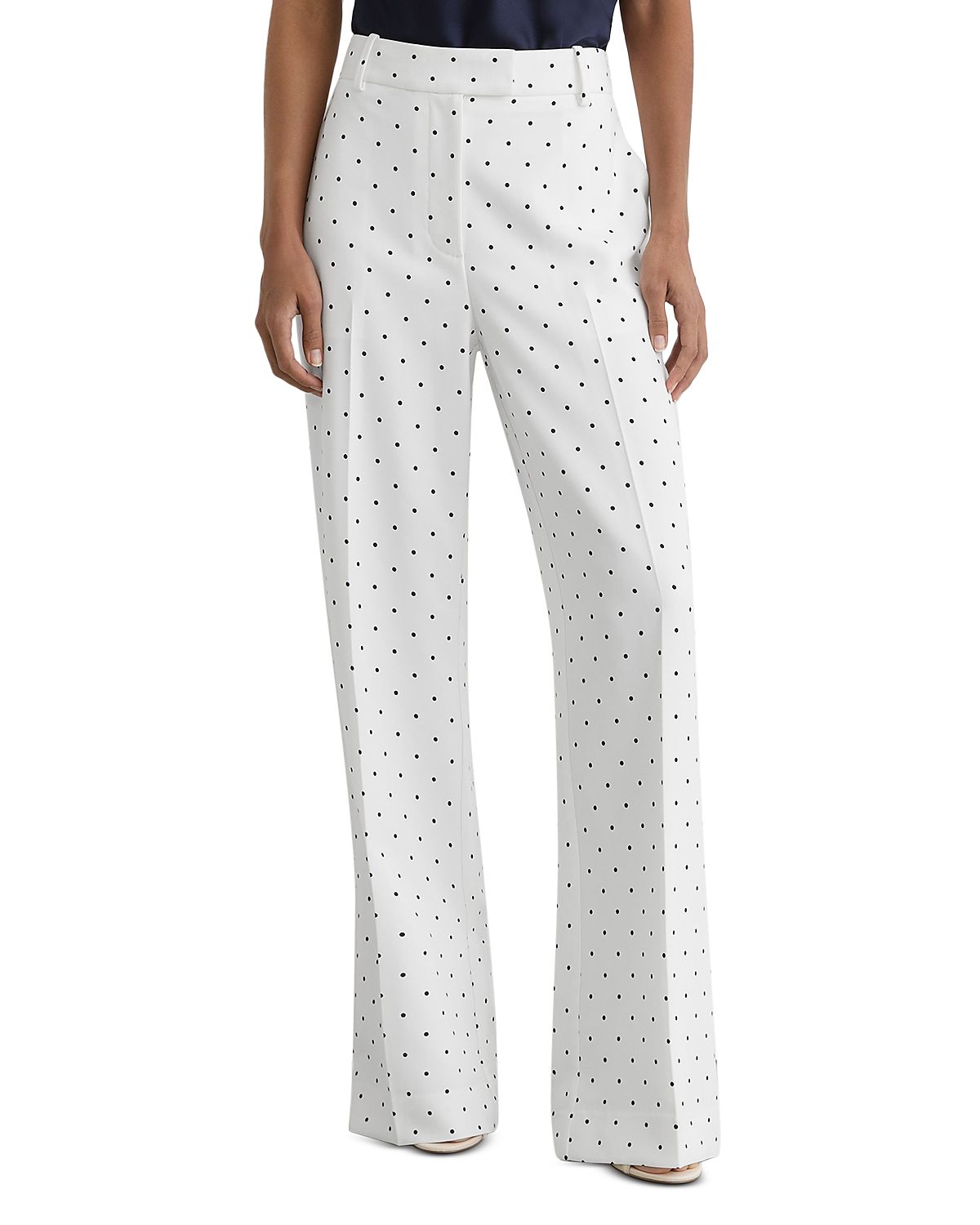 Reiss Polka Dot Wide Leg Pants