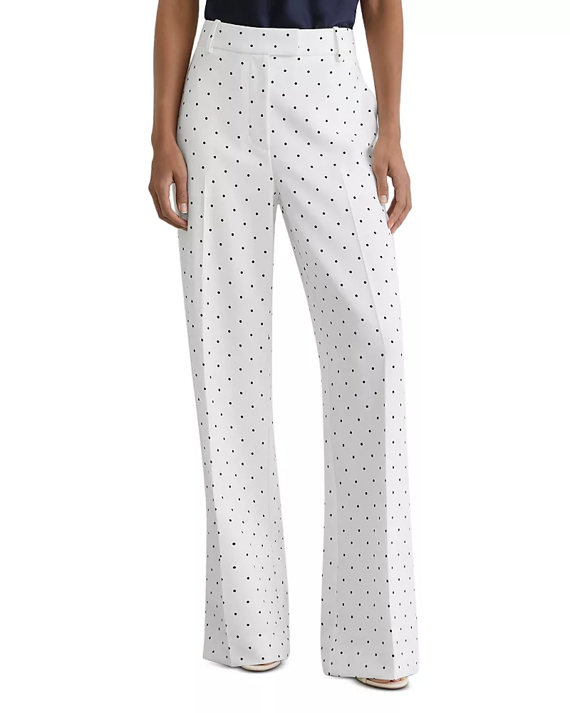 Reiss Polka Dot Wide Leg Pants