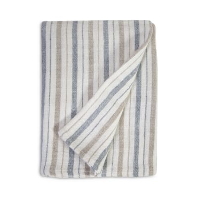 Naples Linen Striped Bed Blanket, King