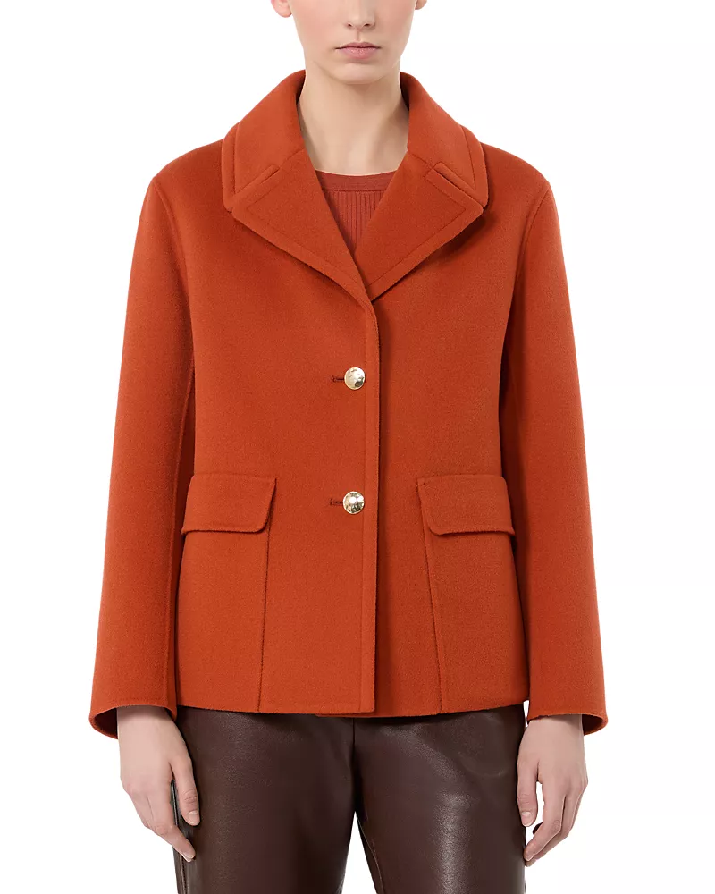 Max Mara Smmsissy Orange Wool & Silk Jacket