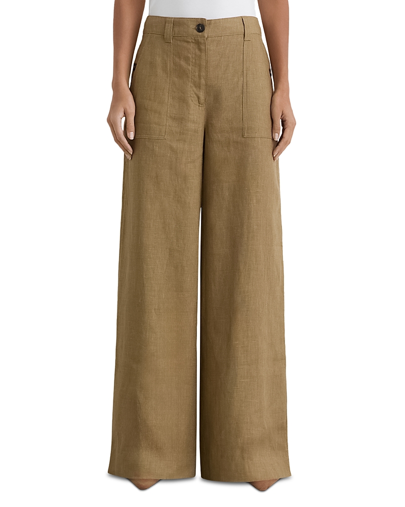 Reiss Ashby Wide Leg Linen Pants