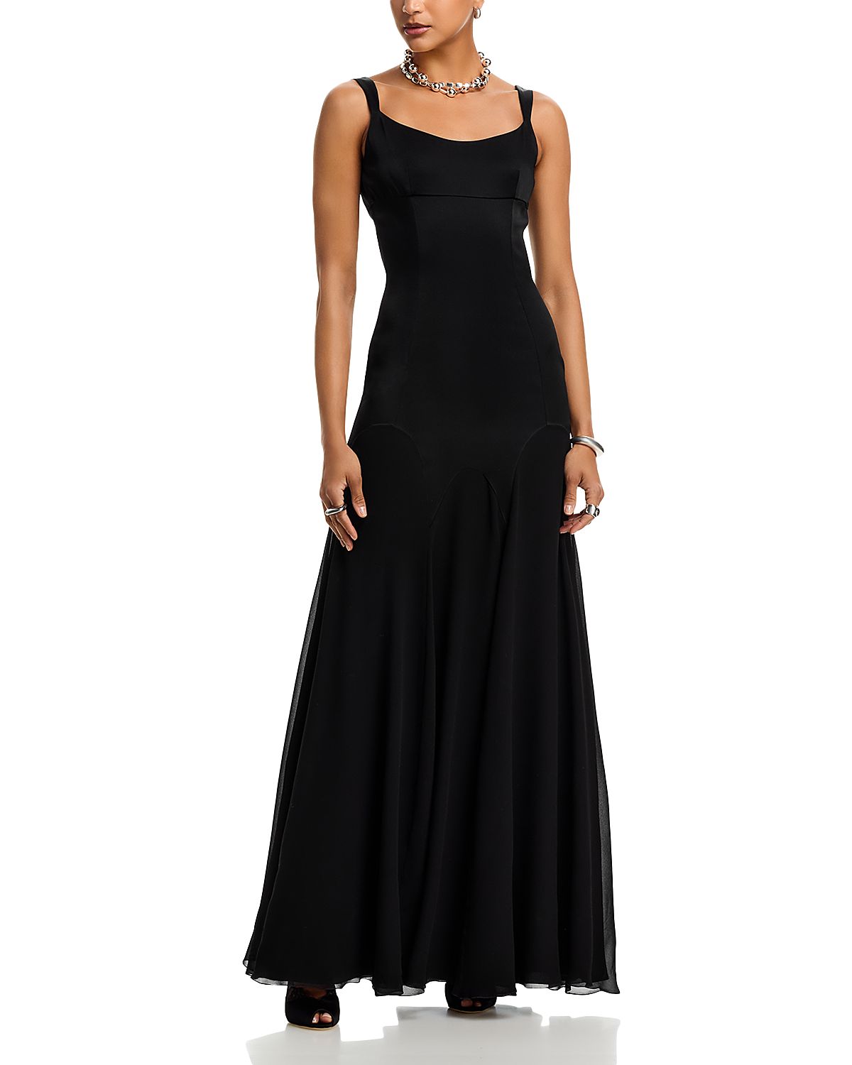 McQueen Satin Evening Dress