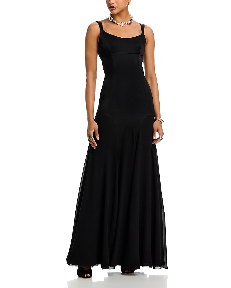 McQueen Satin Evening Dress
