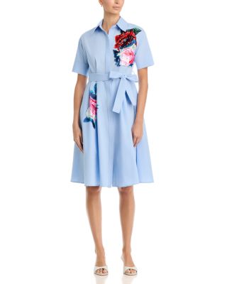 Floral Embroidered Shirtdress