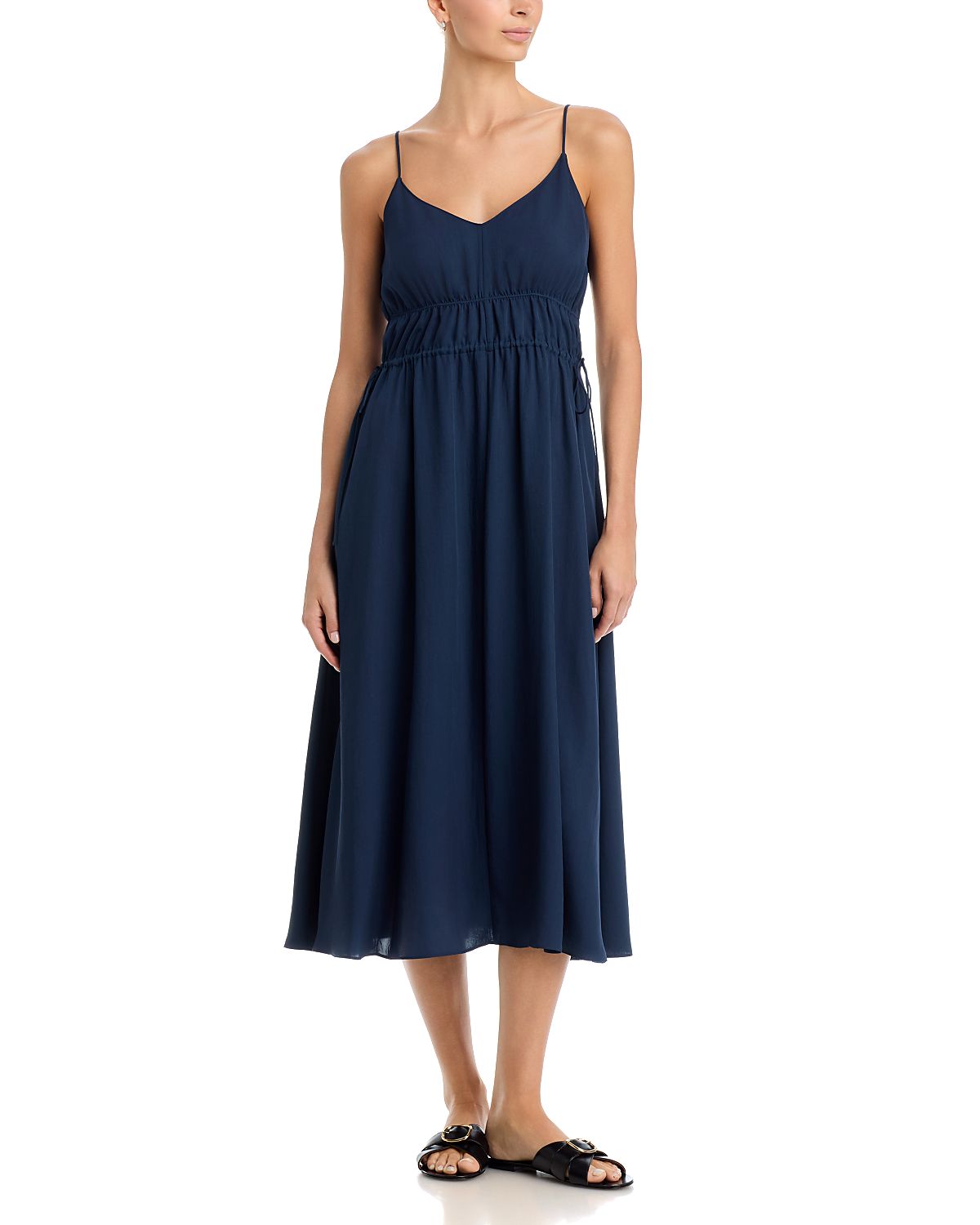 Theory Gathered V Tie Dress