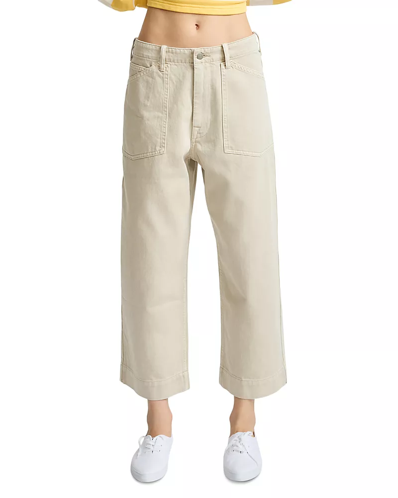 Denimist Georgia Mid Rise Work Pant Ankle Jeans in Light Brown