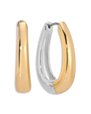 Mixed Metal Hoop Earrings