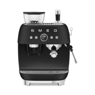 50s Retro Style Aesthetic Espresso Machine with Built In Grinder