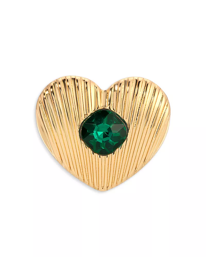 Ettika Emerald Heart Pin