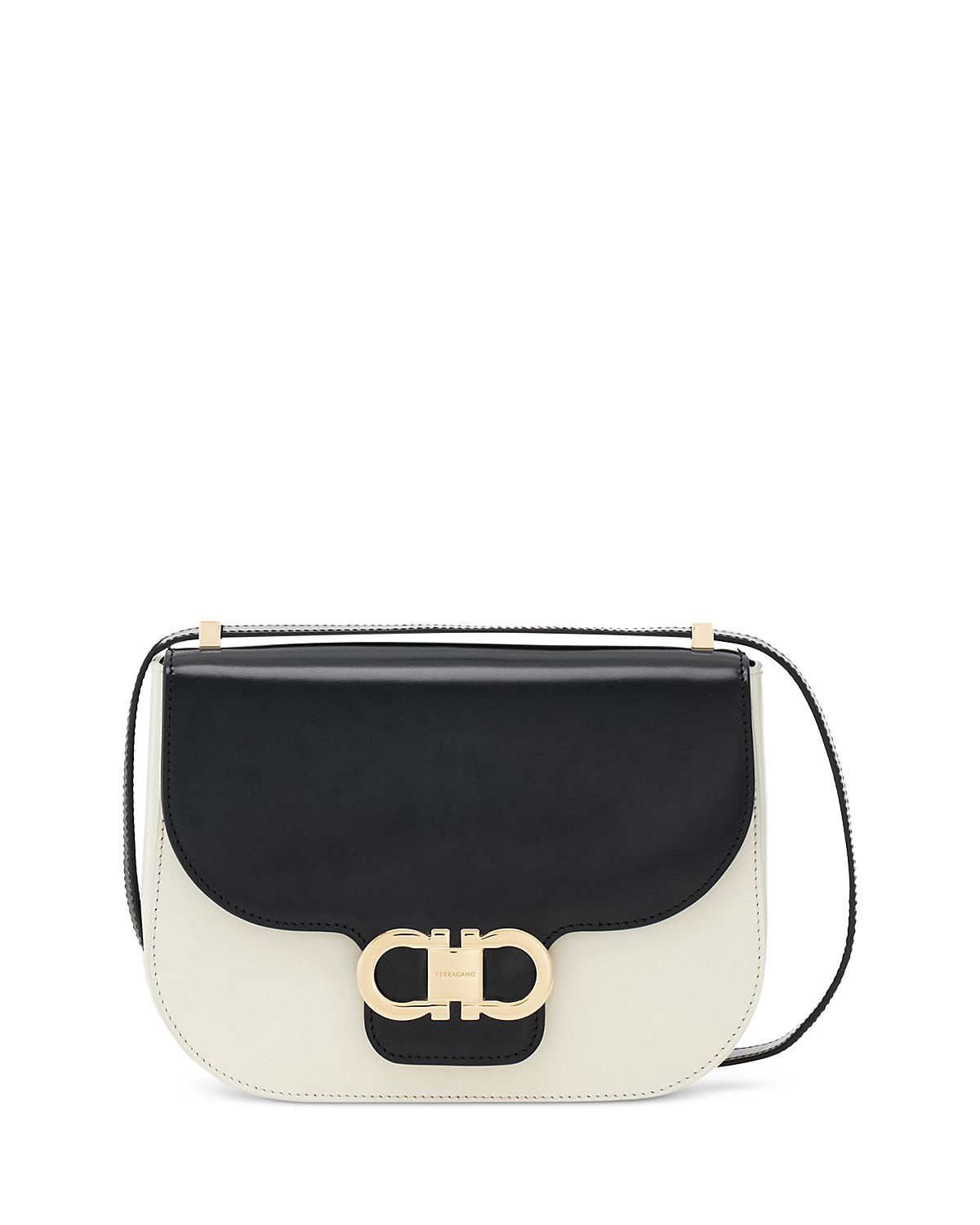 Ferragamo Double Gancio Leather Convertible Crossbody