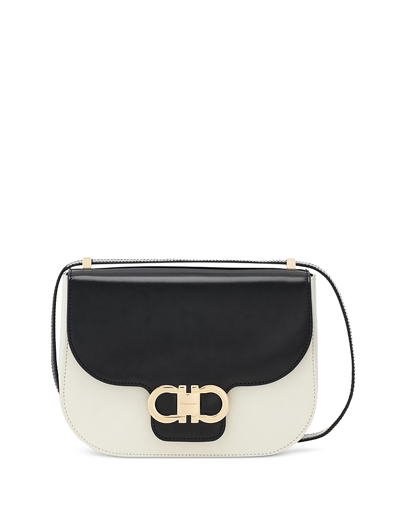 Ferragamo Double Gancio Leather Convertible Crossbody