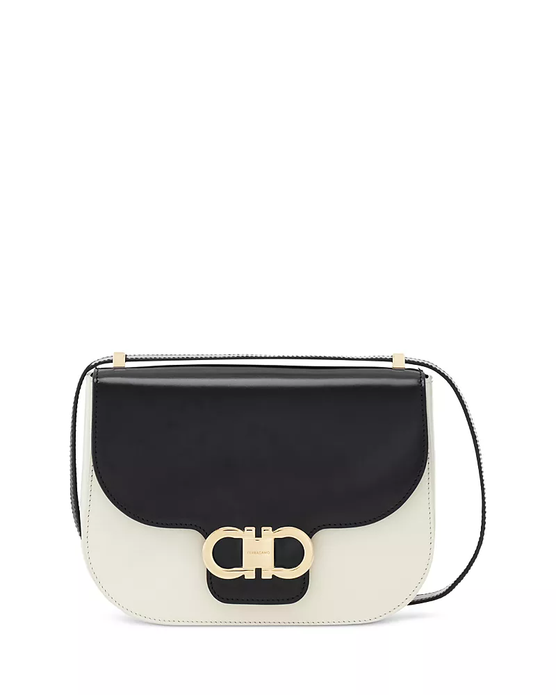 Ferragamo Double Gancio Leather Convertible Crossbody