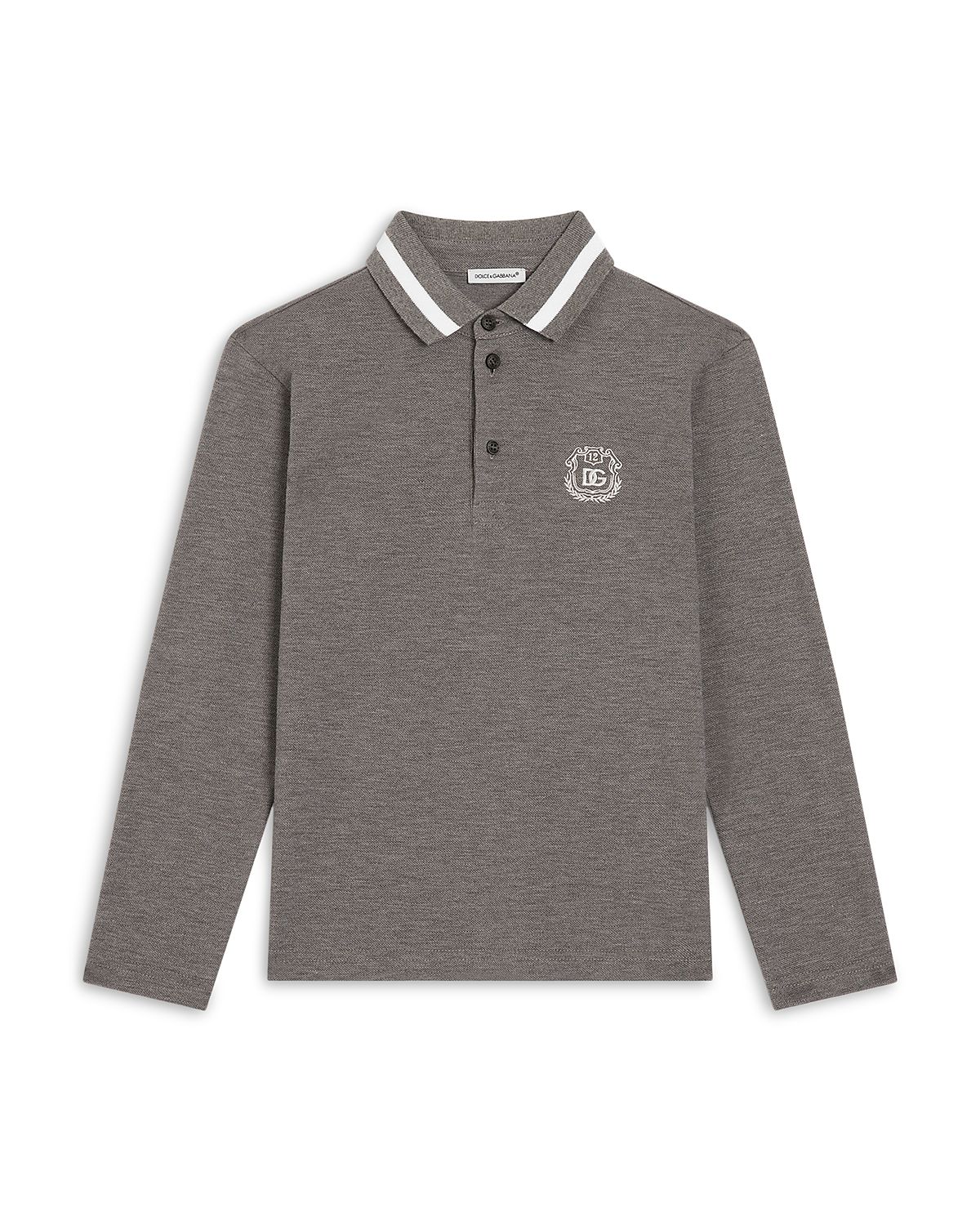 Dolce & Gabbana Boys' Long Sleeved Polo Shirt - Little Kid, Big Kid
