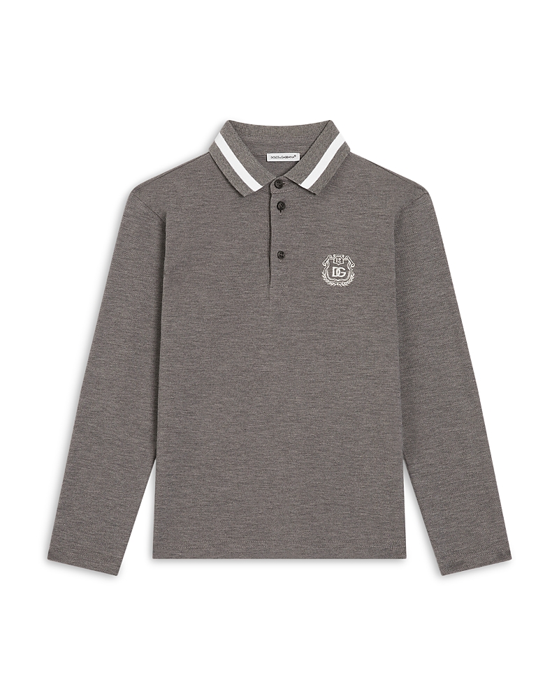 Dolce & Gabbana Boys' Long Sleeved Polo Shirt - Little Kid, Big Kid