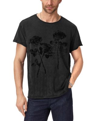 Short Sleeve Raw Edge Relaxed Fit Tee