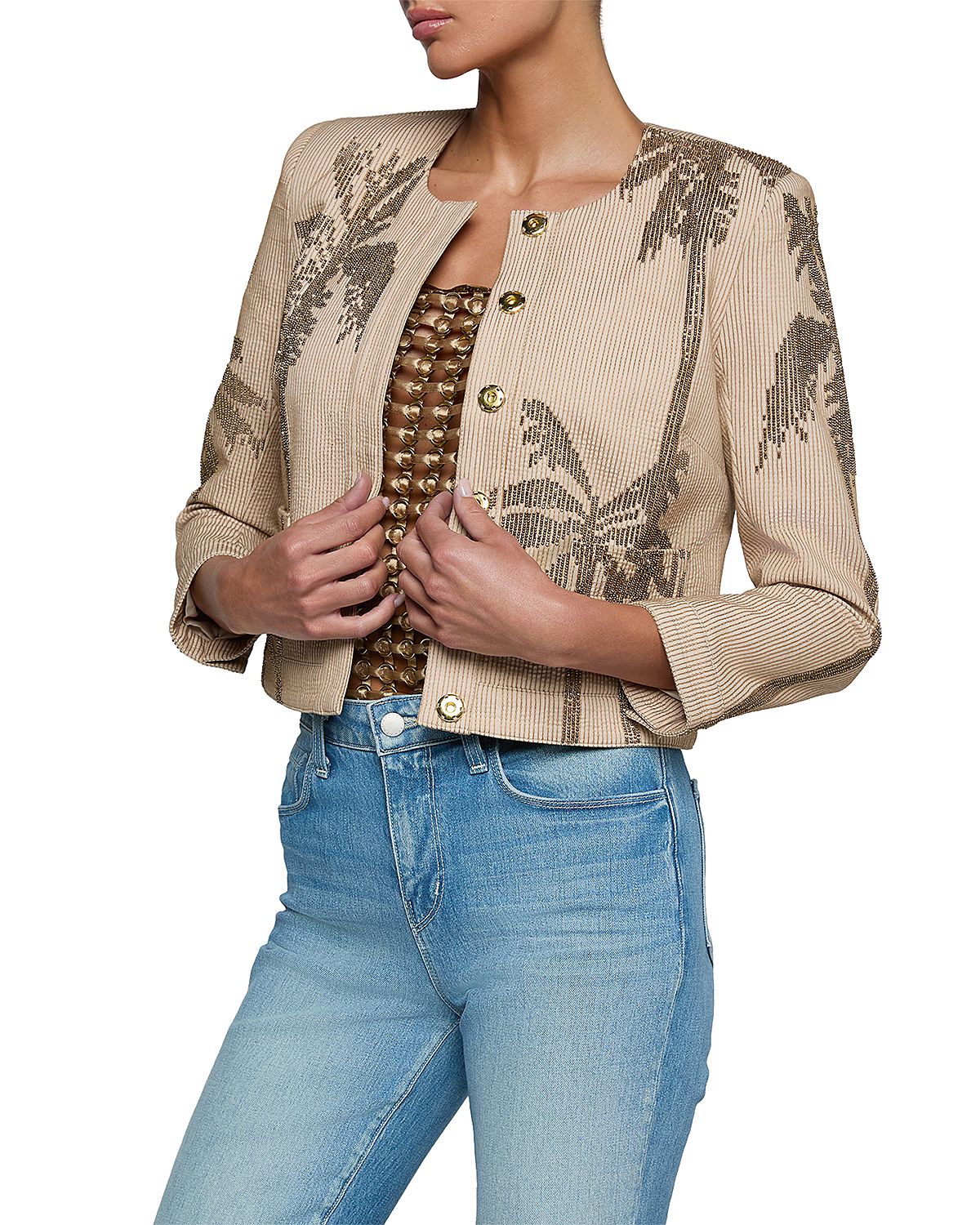 L'Agence Lian Collarless Jacket