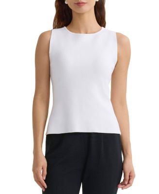 Boat Neck Ribbed Soft Knit Tank
