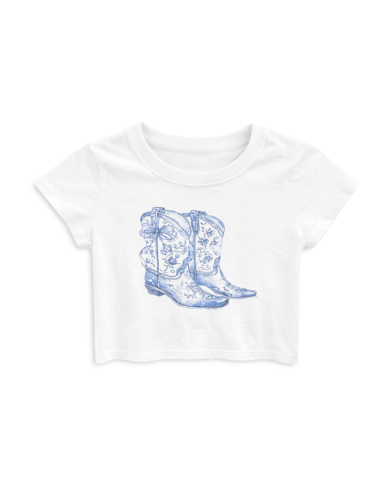 KatieJnyc Girls' Tween Bow Boots Tee - Big Kid