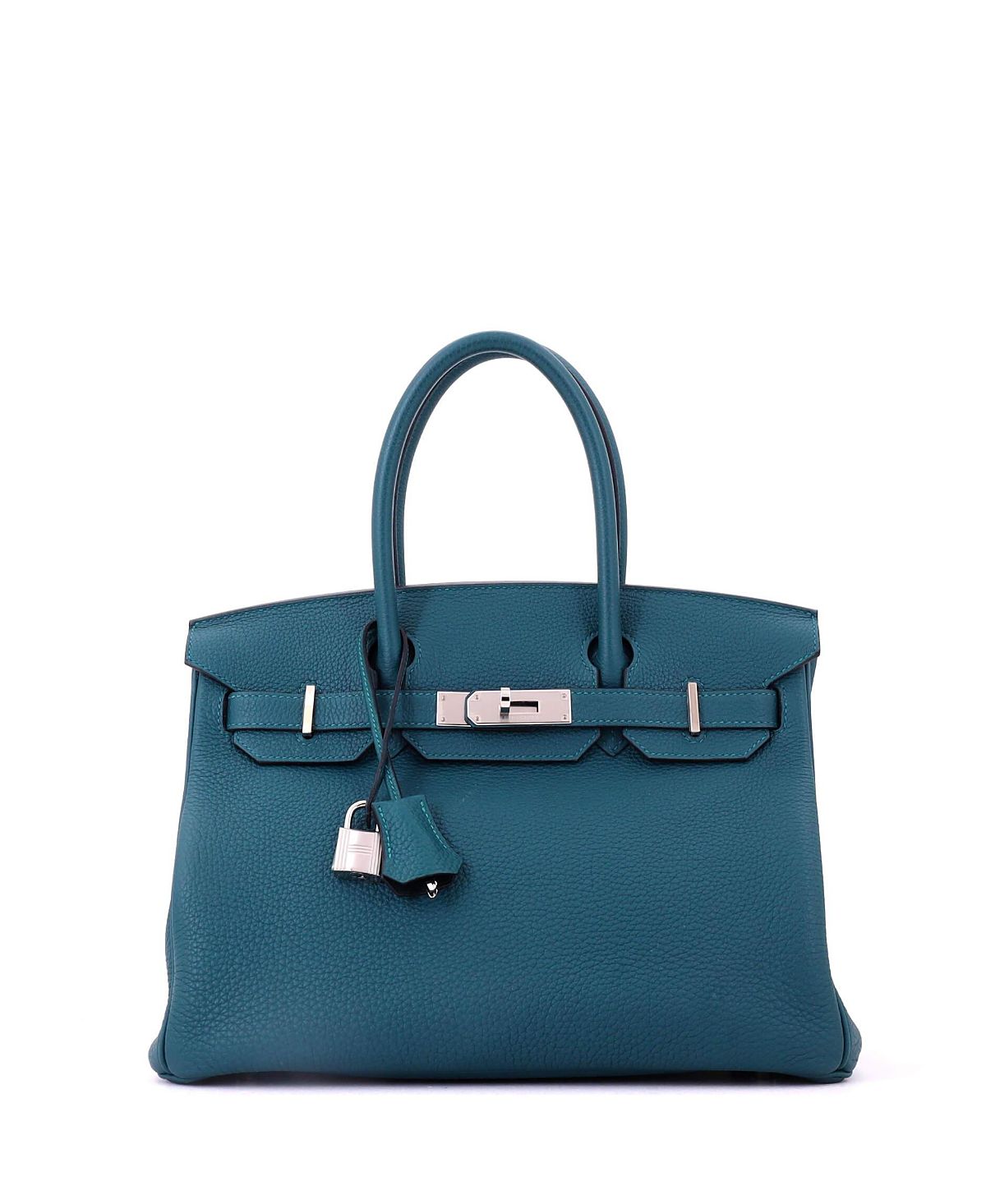 Pre-Owned Hermes Birkin 25 Handbag Green Swift with Palladium Hardware