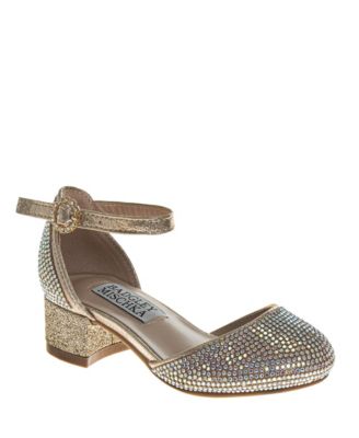 Badgley Mischka Girls' Glittery Rhinestones Dress Shoes - Little Kid, Big Kid