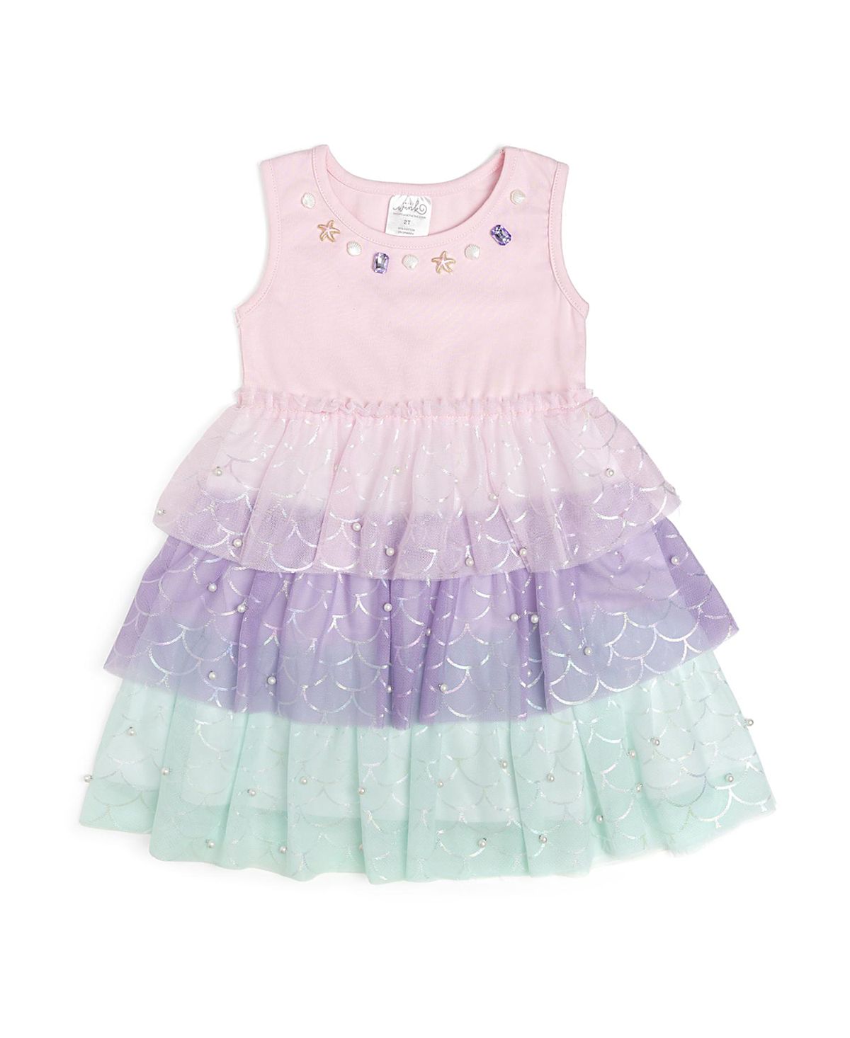 Sweet Wink Girls' Mermaid Pearl Tank Tutu Dress - Baby, Little Kid, Big Kid