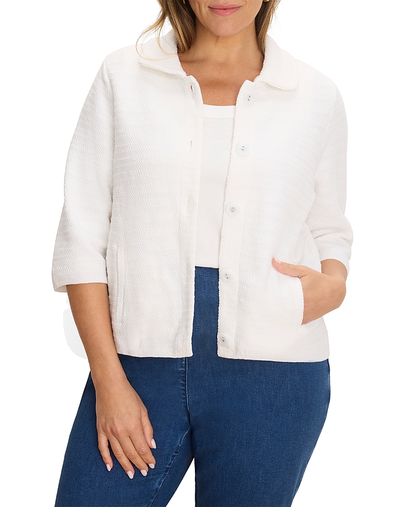 Nic+Zoe Plus Textured Knit Jacket