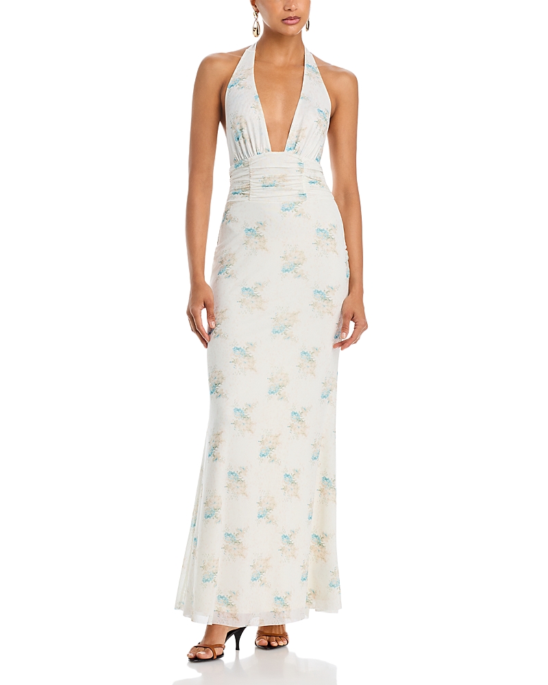 Afrm Anja Halter Maxi Dress