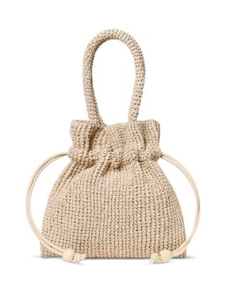 Kylie Raffia Drawstring Pouch