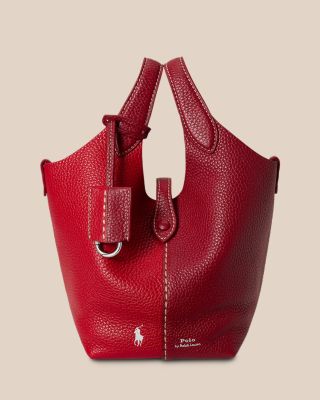 Polo Play Small Leather Crossbody Tote