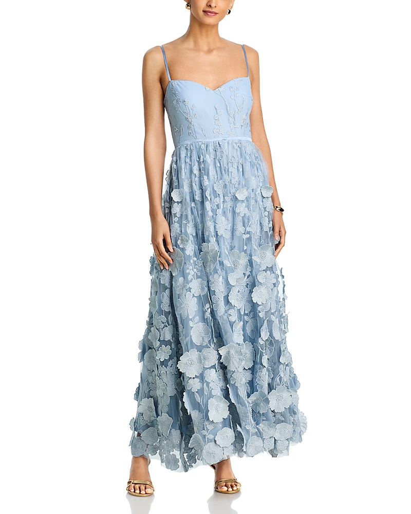 Aqua 3D Lace Maxi Dress - Exclusive