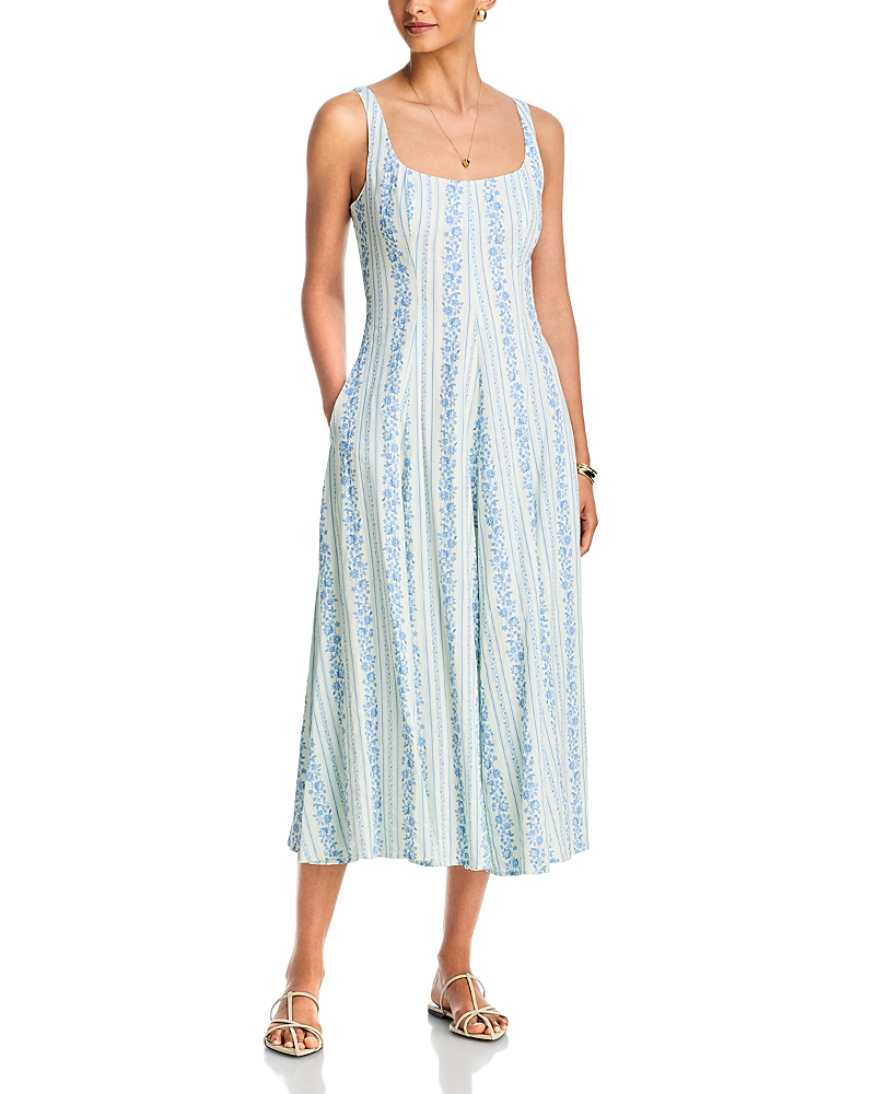 Aqua Wallpaper Stripe Midi Dress - Exclusive