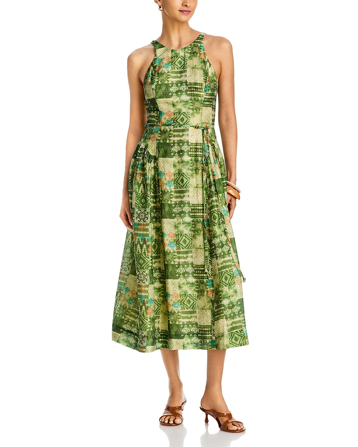 Aqua Ikat Sleeveless Midi Dress - Exclusive