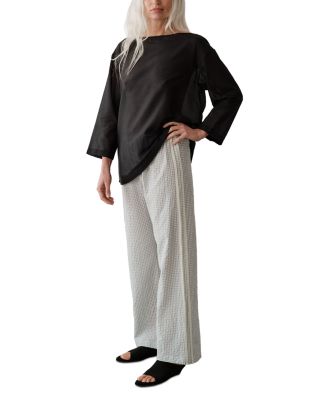 The Cotton Gingham Stripe Pants