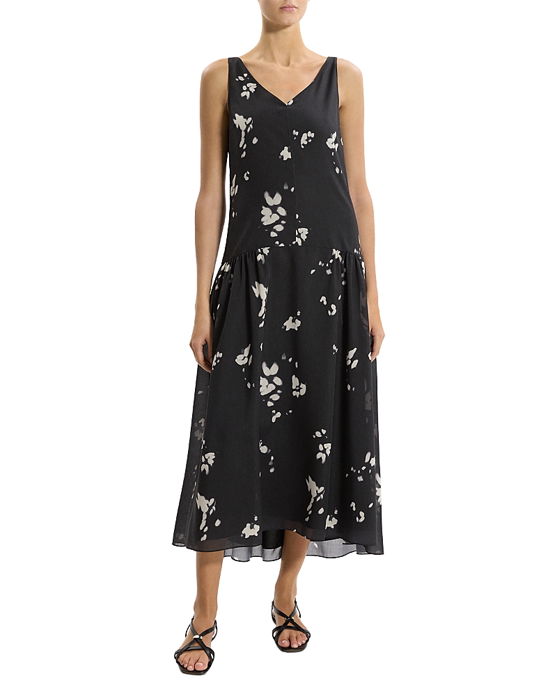 Theory V Neck Sleeveless Dress