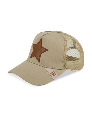 Cracked Leather Star Trucker Hat