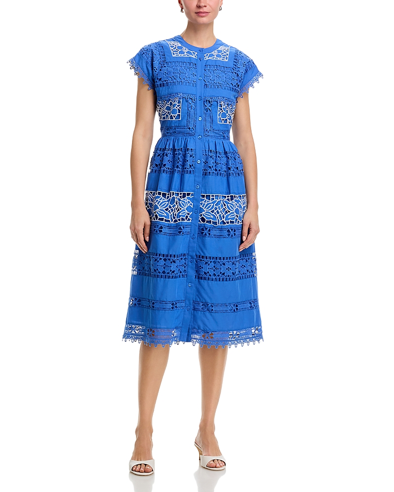 Elie Tahari The Ava Lace Inset Dress