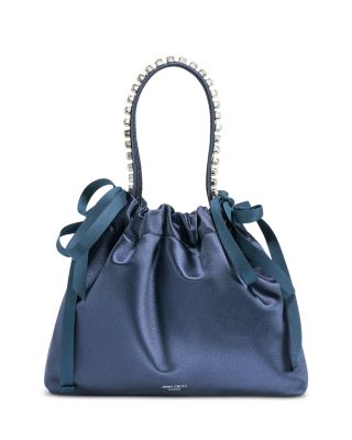 Jimmy Choo Mini Satin & Crystal Top Handle Bag
