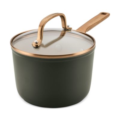 Hard Anodized Ceramic Induction Evergreen 2 Qt. Covered Saucepan