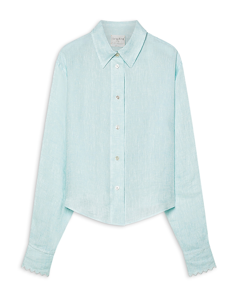 forte_forte Linen Gauze Embroidered Shirt